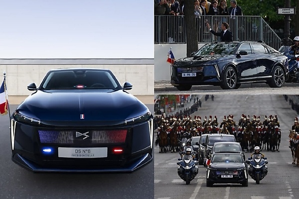 Emmanuel Macron’s New Presidential DS N°8 Makes First Official Appearance At Victory Day Parade - autojosh