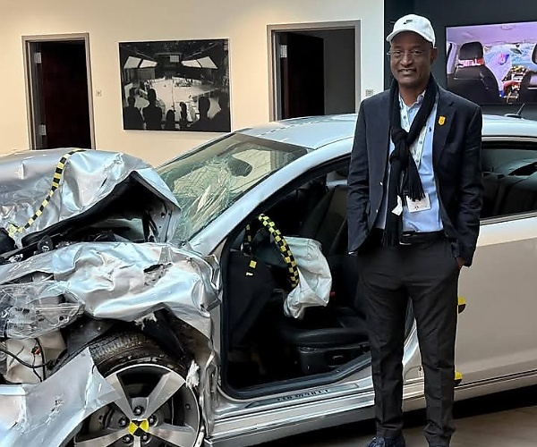 FRSC Boss Sees First Hand Crash Test Conducted By IIHS On A Brand New 2025 Tesla - autojosh