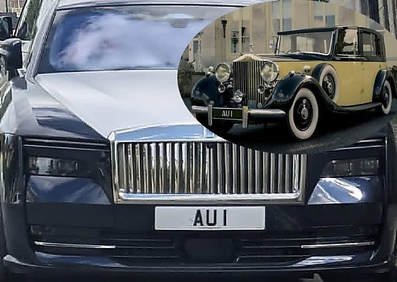 Goldfinger’s ‘AU 1’ Plate, Featuring ‘Gold’ Symbol And Worth $380k, Spotted On A Rolls-Royce Spectre - autojosh