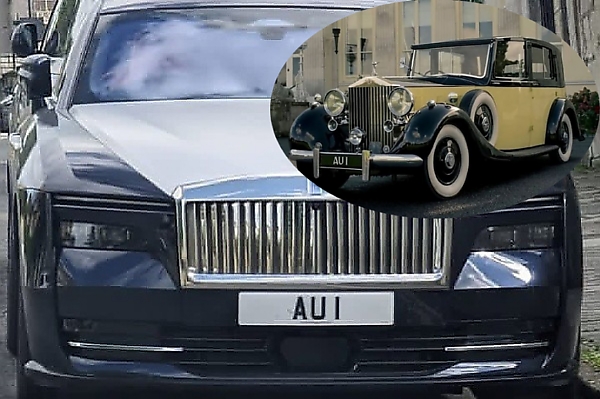 Goldfinger’s ‘AU 1’ Plate, Featuring ‘Gold’ Symbol And Worth $380k, Spotted On A Rolls-Royce Spectre - autojosh