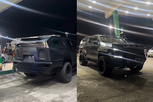 “Worlds Toughest 3-Row SUV” : $249,00 Rezvani Vengeance Spotted At A Filling Station In Nigeria - autojosh