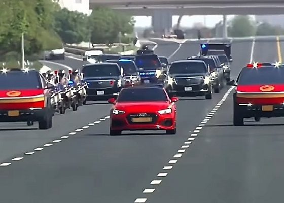 Two Tesla Cybertruck Patrol Vehicles Escorted Trump’s Armored Limo During His Visit To Qatar - autojosh