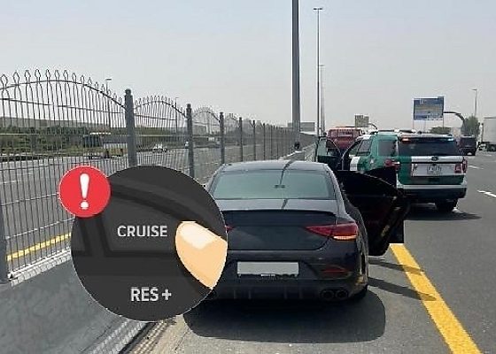 Dubai Police Rescues Female Driver After Cruise Control Malfunctioned, Used A Patrol Car To Stop It - autojosh