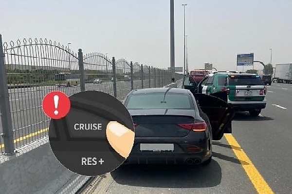 Dubai Police Rescues Female Driver After Cruise Control Malfunctioned, Used A Patrol Car To Stop It - autojosh