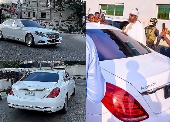 Moment Prince Fuad Parked His Maybach S-Class To Give Car Spotter Cash, Hours After Gun Scare From Nigerian Pastor - autojosh