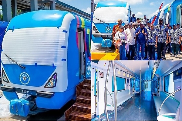 Sanwo-Olu Unveils Three Train Sets For Lagos Blue Line, Credits Tinubu’s Crucial Support - autojosh