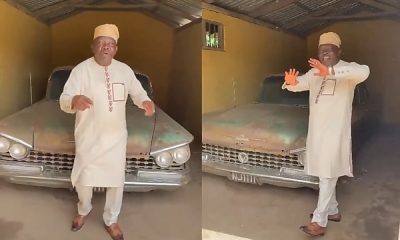 Apala Singer, Musiliu Haruna Ishola, Poses With 1959 Buick Electra Owned By Former Balogun Of Ijebu Land - autojosh