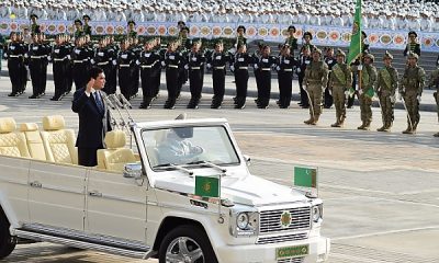 Today’s Photos : Turkmenistan President Inspect The Parade In Roofless Mercedes G-Class ‘Parade Phaeton’ - autojosh