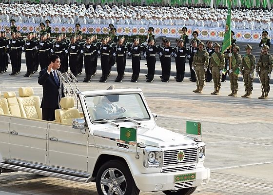Today’s Photos : Turkmenistan President Inspect The Parade In Roofless Mercedes G-Class ‘Parade Phaeton’ - autojosh