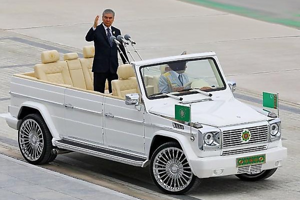 Today’s Photos : Turkmenistan President Inspect The Parade In Roofless Mercedes G-Class ‘Parade Phaeton’ - autojosh 