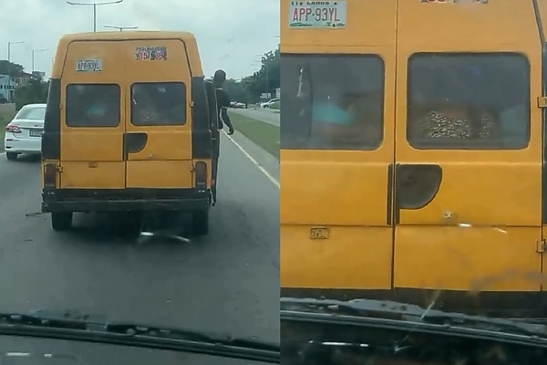 Passenger Surprised At How The Bus He Boarded Pushed A Broken-down Bus From Siemens To Ojuelegba - autojosh 
