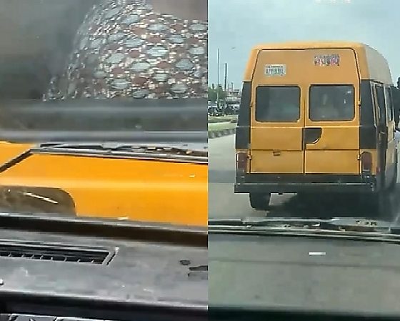 Passenger Surprised At How The Bus He Boarded Pushed A Broken-down Bus From Siemens To Ojuelegba - autojosh