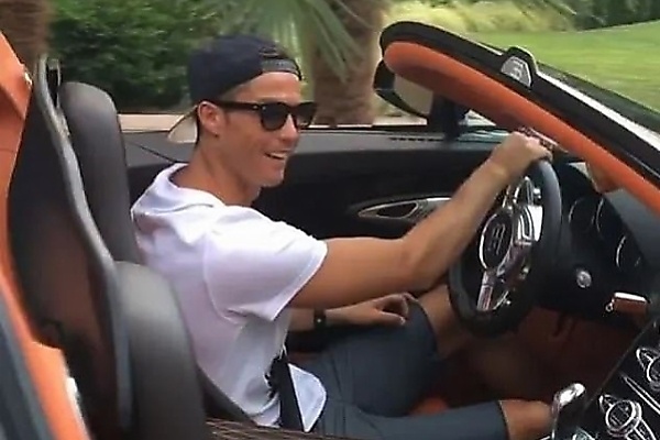Now Restored : Cristiano Ronaldo Seen Driving His $2.2M Bugatti Veyron, Three Years After Crash - autojosh 