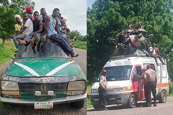 It Is Very Dangerous : FRSC Shares Photos Of Apprehended Vehicles Overloaded With Goods And People - autojosh