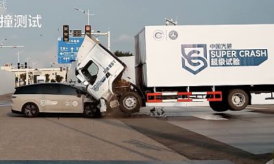 China’s Li Auto Defends Its i8 SUV After Lifting Heavy-duty Truck Off The Ground During Head-on Crash Test - autojosh
