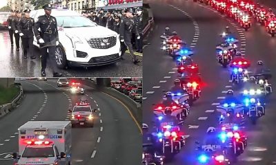 Dozens Of Police Motorcycles And Cars Escort Hearse Ferrying Slain NYPD Police Officer, Didarul Islam - autojosh