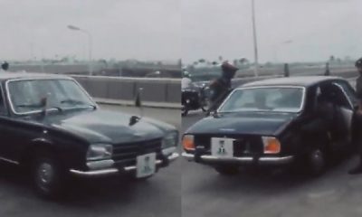 Moment Obasanjo Arrived In Peugeot 504 To Open Murtala Muhammed International Airport In 1979 - autojosh