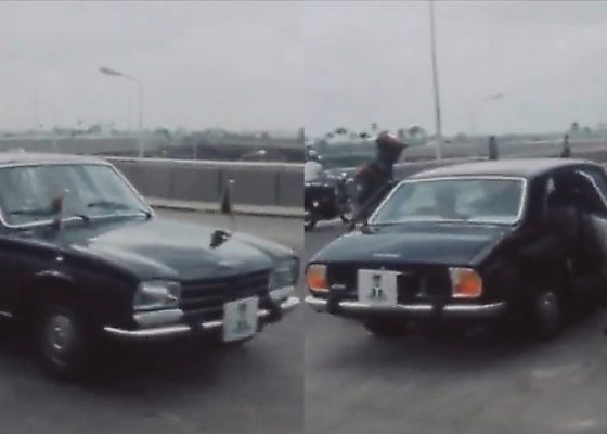 Moment Obasanjo Arrived In Peugeot 504 To Open Murtala Muhammed International Airport In 1979 - autojosh