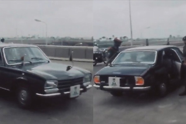 Moment Obasanjo Arrived In Peugeot 504 To Open Murtala Muhammed International Airport In 1979 - autojosh