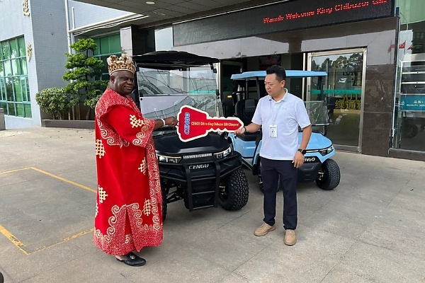 OPM Founder Takes Delivery Of Electric Vintage Car And A Golf Cart Gifted By His Chinese Partners - autojosh 