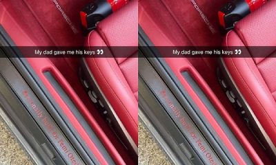 Today’s Photo : DJ Cuppy Flaunts Her Dad’s Customized Porsche With Inscription “Personally Built For Femi Otedola” - autojosh