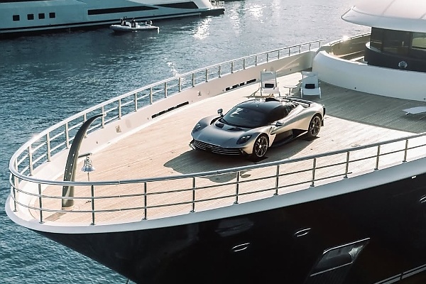 Aston Martin Valhalla Positioned On The Deck Of A Luxurious Yacht Turn Heads At 2025 Monaco Yacht Show - autojosh 