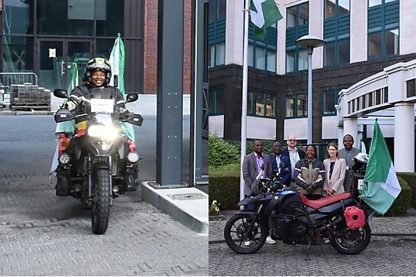 Female Customs Officer Completes 35-day Motorbike Journey From Nigeria To Belgium - autojosh
