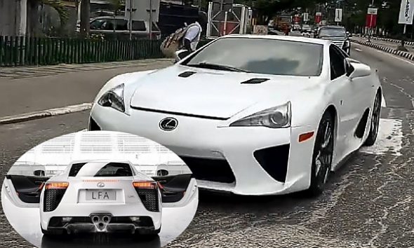 Car Spotter Went Wild After Spotting 1-of-500 Lexus LFA Worth $1 Million On The Nigeria Road - autojosh