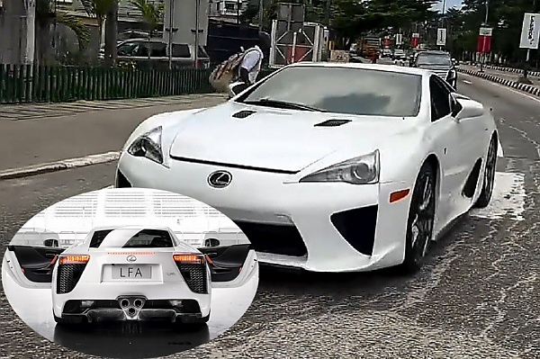 Car Spotter Went Wild After Spotting 1-of-500 Lexus LFA Worth $1 Million On The Nigeria Road - autojosh