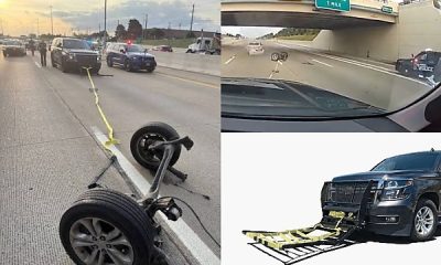 Watch: Police Stops Stolen Car Safely Using Grappler, Breaks Its Rear Axle After Suspect Tried To Break Free - autojosh