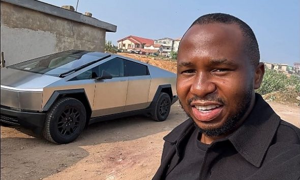 No Charging Stations, Bad Roads : Filmmaker Queries The Need For Tesla Cybertruck After Seeing One In Ibadan - autojosh