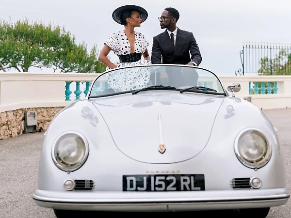 Temi And Mr Eazi’s Beautiful Classic Car Photoshoot With Open-top 1950s Porsche 356 Speedster - autojosh 