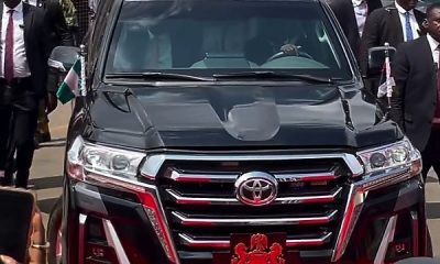 Moment Tinubu Arrived For The Coronation Of 44th Olubadan In Armored Toyota Land Cruiser 300 Series - autojosh