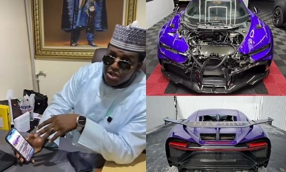 Nigerian Car Dealer, Sakin Motors, Bidding For This Accidented Bugatti Chiron Pur Sport - autojosh