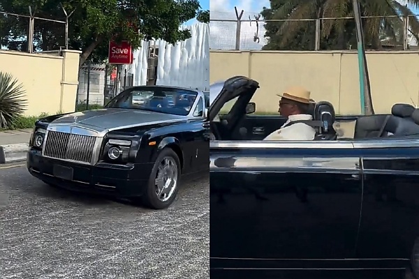 Sir Okeowo Seen Behind The Wheels Of His Open-top Rolls-Royce Phantom Drophead - autojosh