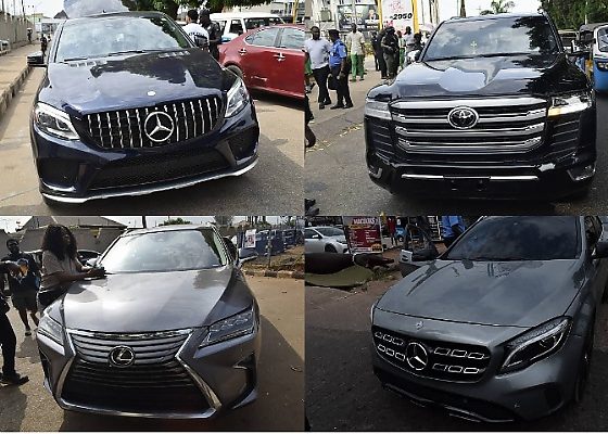 Photos : Delta State Police Impounds Luxury Cars For Illegal Use Of Siren, Covering Of Number Plates - autojosh