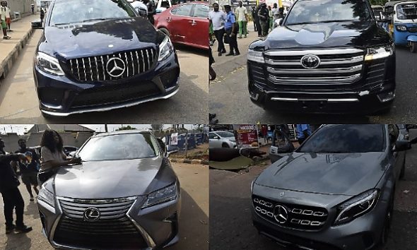 Photos : Delta State Police Impounds Luxury Cars For Illegal Use Of Siren, Covering Of Number Plates - autojosh