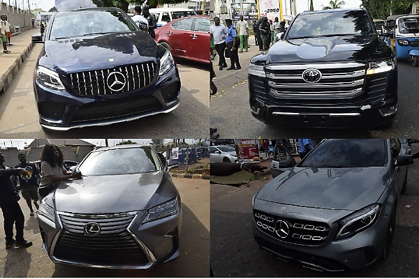 Photos : Delta State Police Impounds Luxury Cars For Illegal Use Of Siren, Covering Of Number Plates - autojosh