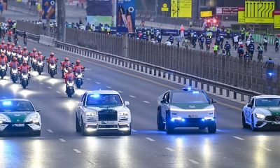Dubai Police Rolls-Royce Cullinan And Tesla Cybertruck Escorts Cyclists During Dubai Ride 2025 - autojosh