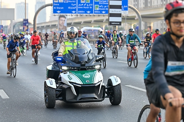 Dubai Police Rolls-Royce Cullinan And Tesla Cybertruck Escorts Cyclists During Dubai Ride 2025 - autojosh