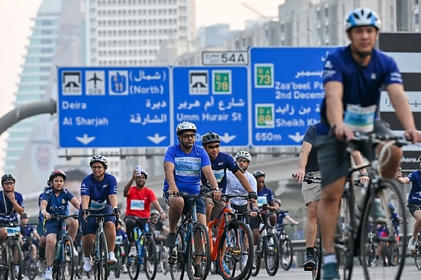 Dubai Police Rolls-Royce Cullinan And Tesla Cybertruck Escorts Cyclists During Dubai Ride 2025 - autojosh