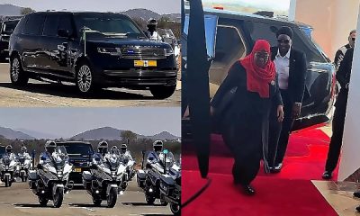 Tanzania President’s Armored Range Rover Limousine, Convoy Steals The Show At Her Swearing-in - autojosh