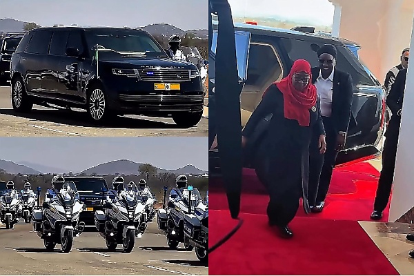 Tanzania President’s Armored Range Rover Limousine, Convoy Steals The Show At Her Swearing-in - autojosh