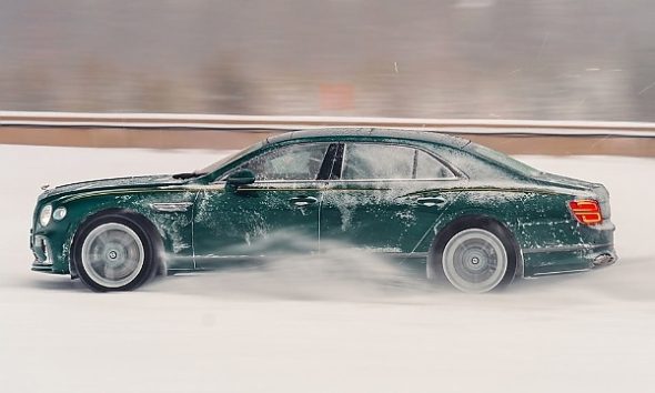 Bentley’s Flying Spur Speed Sets New Lap Record At A Race Track Covered In 12-inch Of Ice And Snow - autojosh