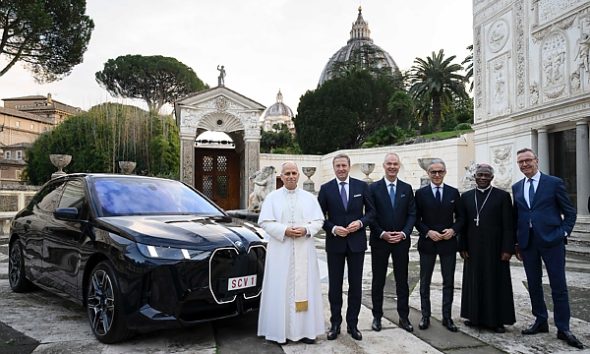 BMW Gifts Pope Leo XIV All-electric iX SUV - autojosh