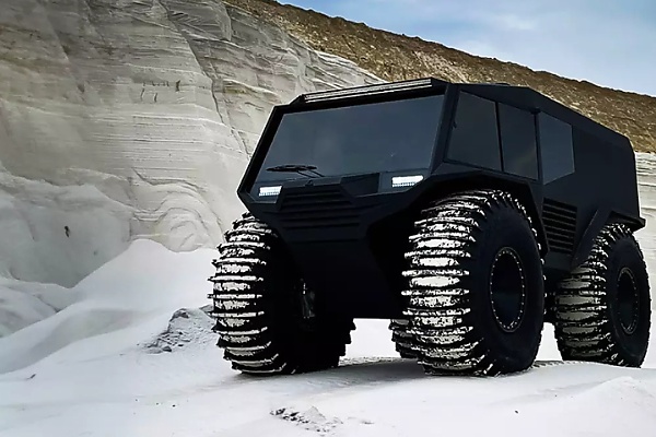 Jake Paul Arrived For His Fight With Anthony Joshua In Atlas ATV, Days After Using It To Crush Two Cars - autojosh 