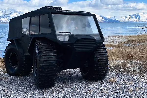 Jake Paul Arrived For His Fight With Anthony Joshua In Atlas ATV, Days After Using It To Crush Two Cars - autojosh 