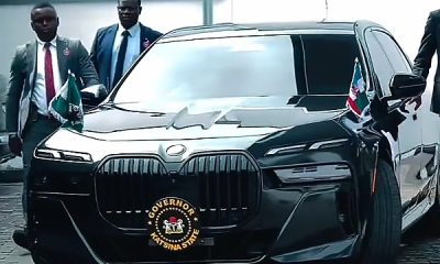 Katsina State Governor Spotted With His Armored BMW 7 Series Worth ₦600m, Featuring 31-Inch Rear Screen - autojosh