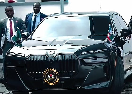 Katsina State Governor Spotted With His Armored BMW 7 Series Worth ₦600m, Featuring 31-Inch Rear Screen - autojosh