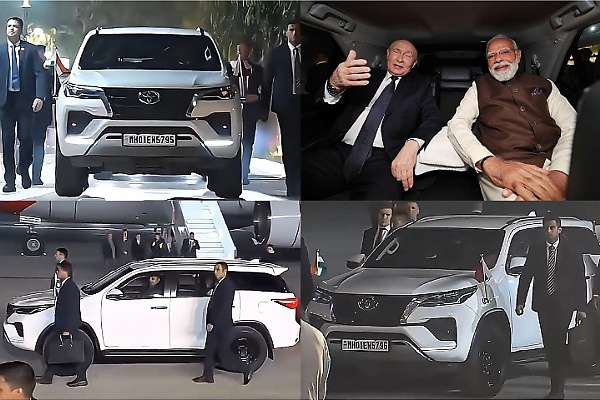 A Message To The West? PM Modi And Putin Rode In Indian-assembled Toyota Fortuna During Visit To India - autojosh